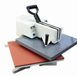 Swing head heat press transfer