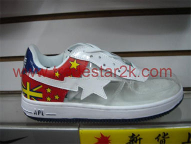 CLEAR BAPE STAR SHOES