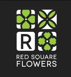 Logo Red Square Flowers