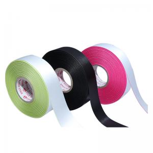 WOVEN EDGE SATIN WITH COLOR RIBBON