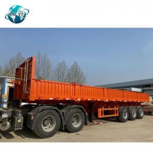 3 Axle Orange Side Wall Trailer