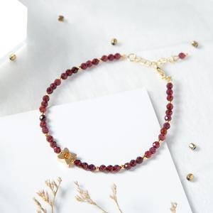 3.5mm Garnet Bracelet Natural Stone