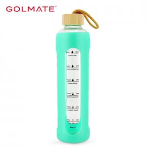 Borosilicate Glass Water Bottle with Silicone Sleeve