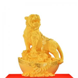 Velvet sand gold crafts, good luck and wealth(Tiger)