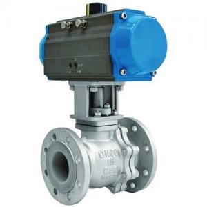 Fluorine Lined Ball Control Valve, ASTM A351 CF8, DN80, PN16