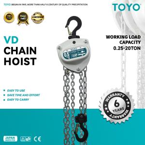 VD Manual Chain Hoist 1-5 Tons, With G80 Chain, Hooks With S
