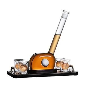 Unique Golf Whiskey Decanter Set with Glasses and Stand