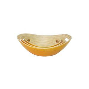 Set 3 bamboo salad bowl