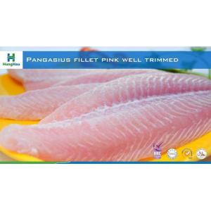 frozen pangasius fillet light pink well trimmed