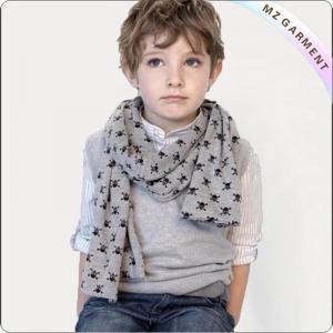 Grey Cotton Skull Scarf