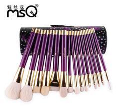 MSQ 15 Piece Professional Purple Makeup Brush Tool