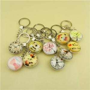 Zinc Alloy Keychain with Single Side Custom Printi