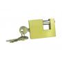 Rectangular brass padlock