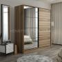 Elegance Style 2 doors Mirror Sliding Wardrobe Closet