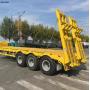 3 axle low flat semi trailer