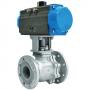 Fluorine Lined Ball Control Valve, ASTM A351 CF8, DN80, PN16