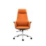 Light Orange Leather Chair for Office Building