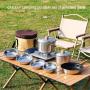 Camping Hiking Cookware Mess Kit Stainless Steel Pots 