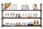 3-Tier Metal Shoe Rack Storage Organizer
