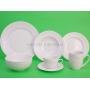 New Bone China Embossed 16pcs Dinner Set