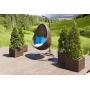 Poly rattan garden swing chair set