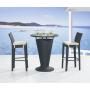 Poly rattan garden bar set