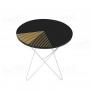 Elegant Round Black Marble Coffee Table