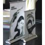 Aluminum mini roll up banner stand