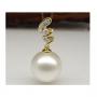 White Akoya Pearl Brianna Pendant 7.0-9.0 mm 14K G